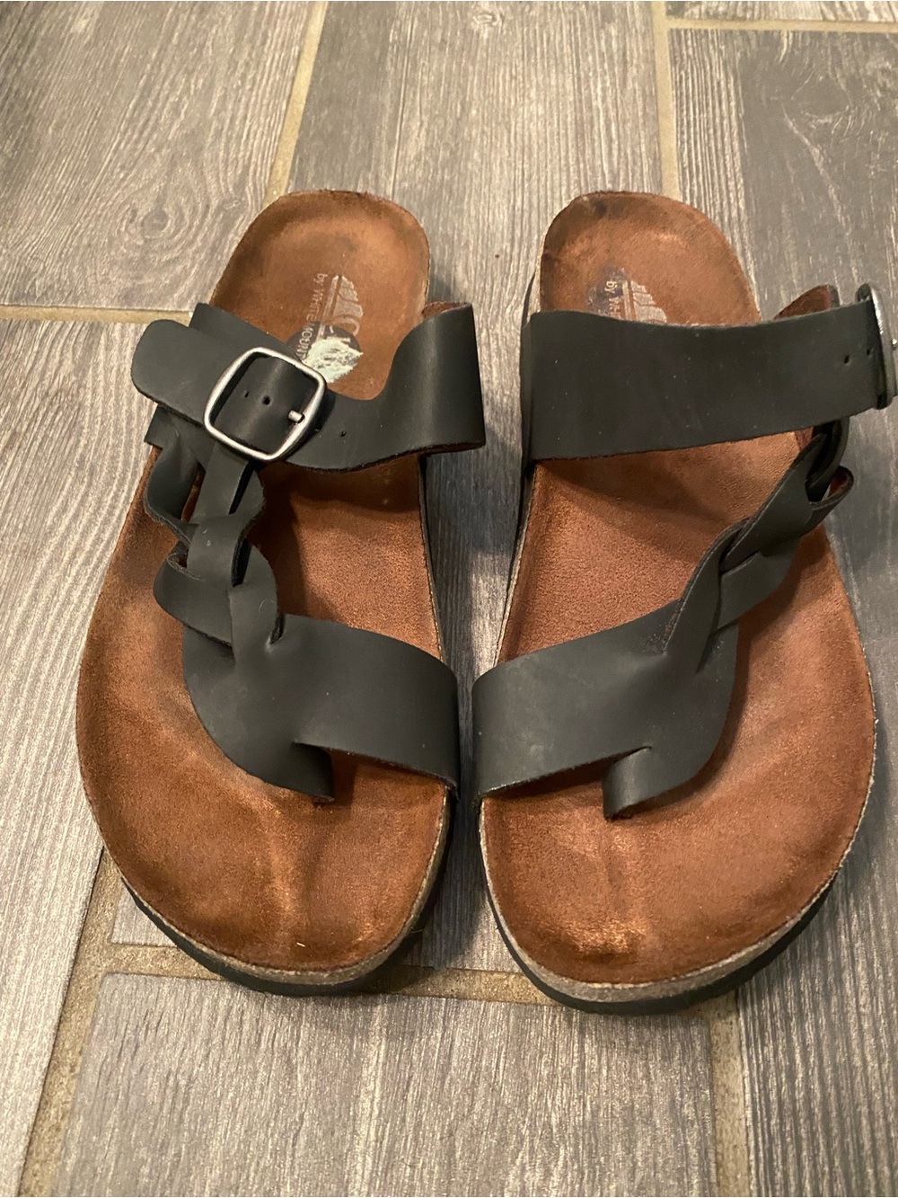 Cliffs by WHITE MOUNTAIN Black Strappy Men's Sandals